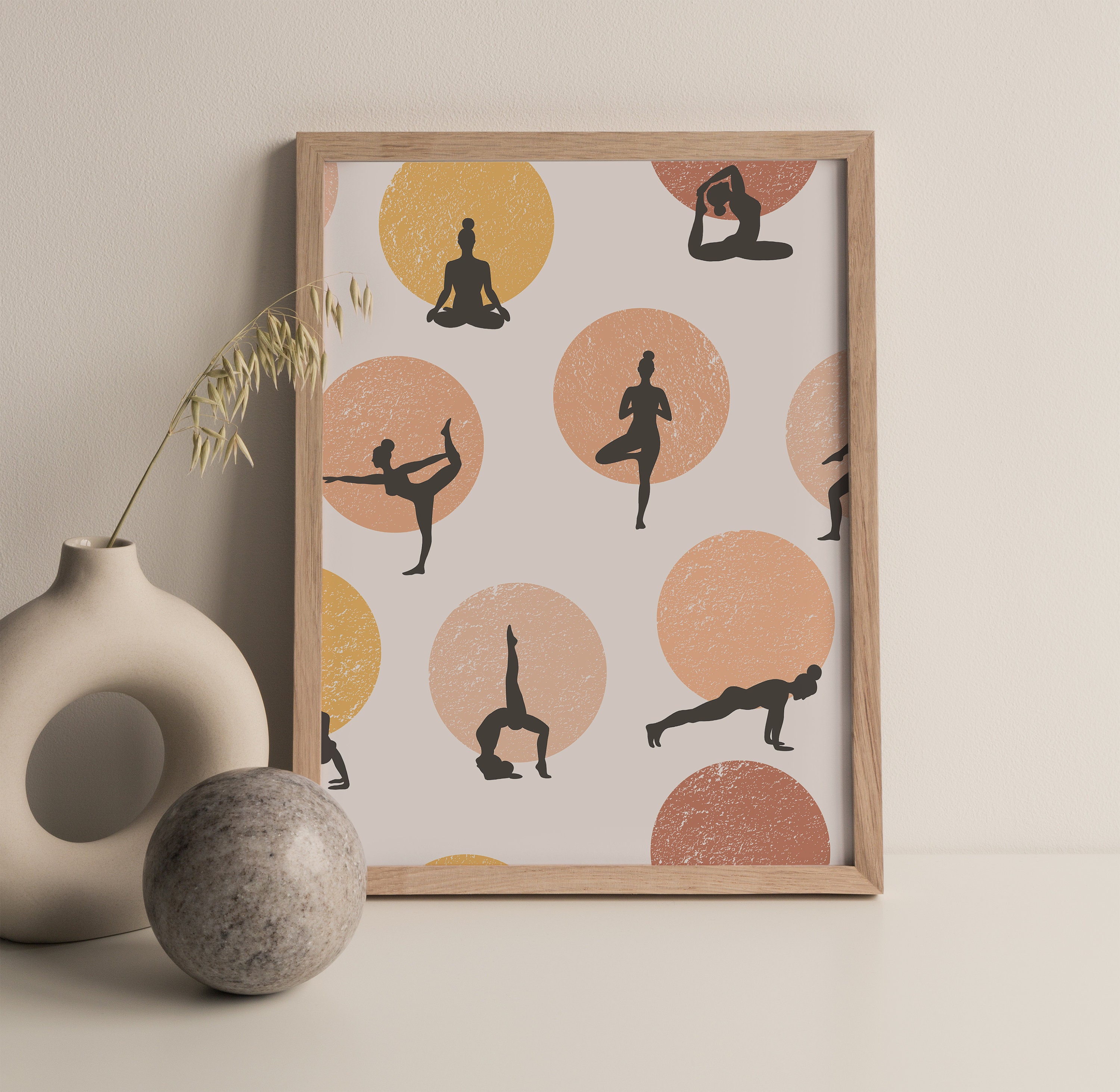 Yoga Wall Art Printable Wall Art Digital Print Boho Home Etsy