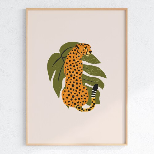 Cheetah Art Print House Minimalist Art Animal Wall Art - Etsy Cheetah Art Print House Minimalist Art Animal Wall Art - Etsy
