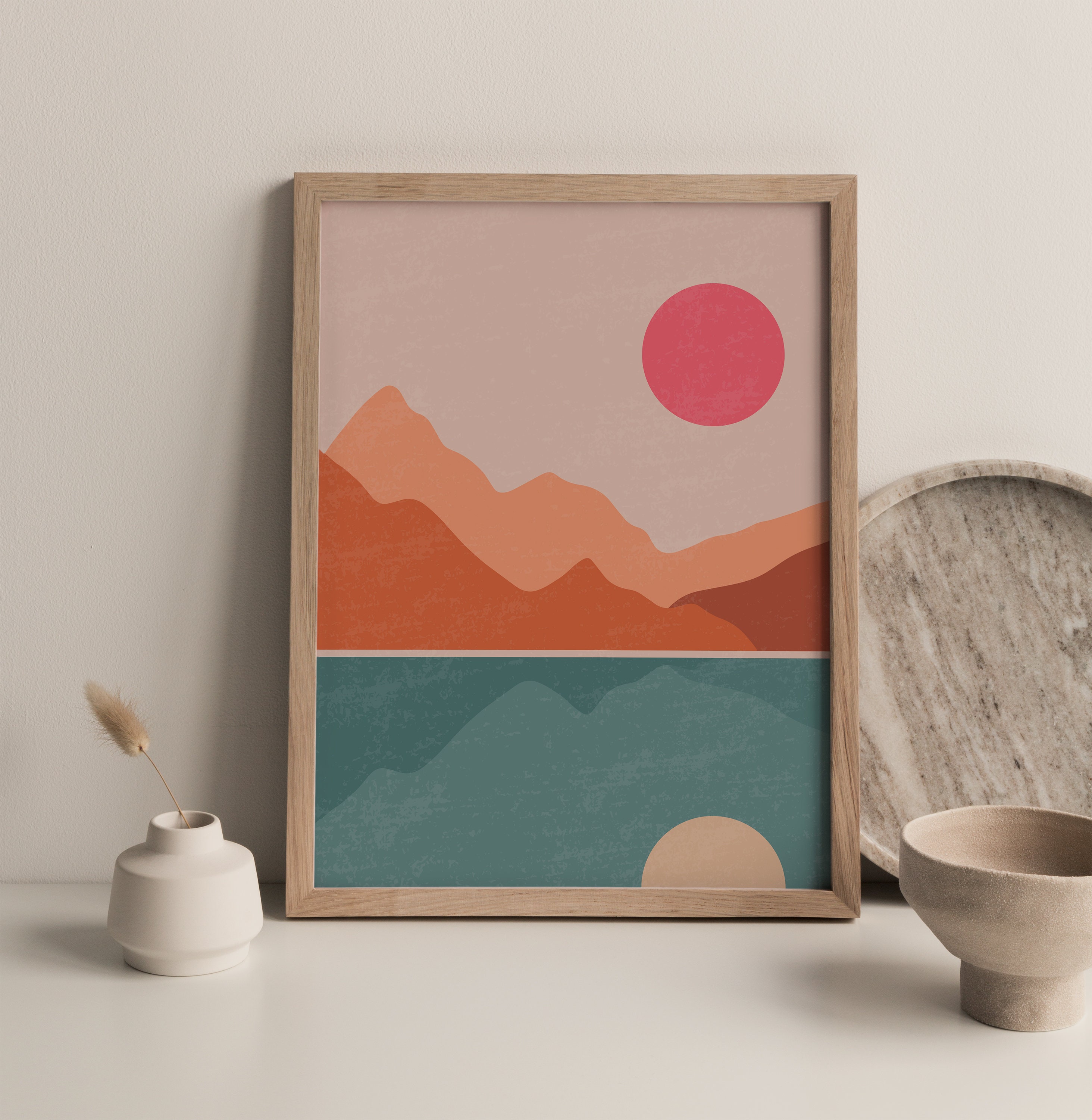 Contemporary Landscape Art Print Printable Landscape Wall | Etsy
