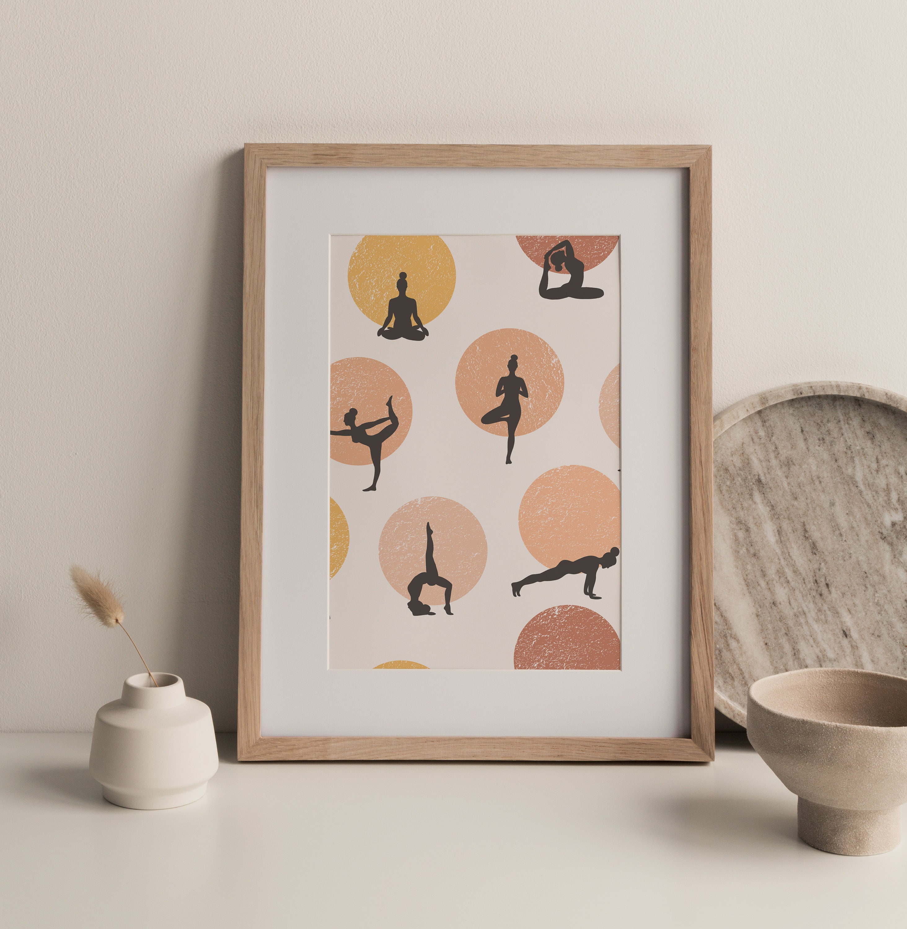 Yoga Wall Art Printable Wall Art Digital Print Boho Home Etsy