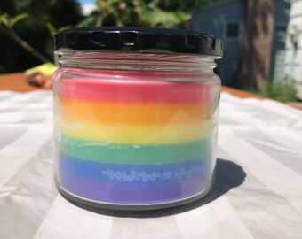 Rainbow Pride Candle