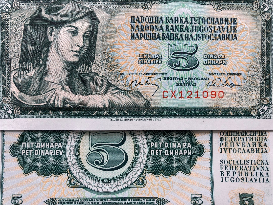 JOEGOSLAVIË 1968 Dinara 2 bankbiljetten Etsy Nederland
