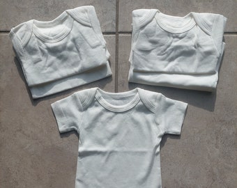 Baby Blank Onesie I Craft Blanks for Iron On I Bodysuit 5 Pack I DIY Project I Bulk Baby Onesies I Handmade Baby I Blank Unisex Onesies