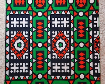 Tela con estampado africano Ankara de 6 yardas, tela para costura artesanal.