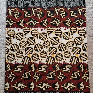 Ankara African Print fabric by 6 yards, fabric for craft sewing.