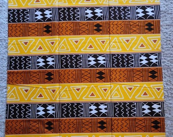 Tela con estampado africano Ankara de 6 yardas, tela para costura artesanal.