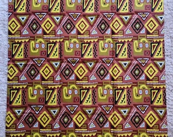 Tela con estampado africano Ankara de 6 yardas, tela para costura artesanal.