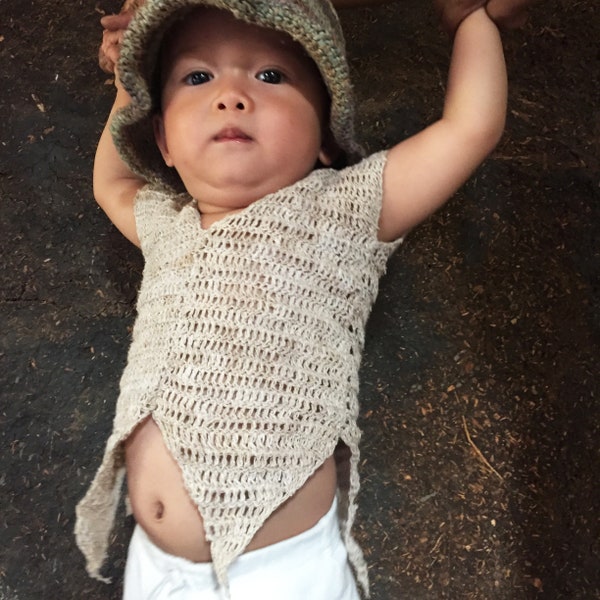 Bambino Crochet Vest, Bambino Bambino Maglione Vest Crochet, Organic Clothing Baby, Crochet Baby Vest, Abbigliamento Eco Per Bambino, Bambino Vest, Crochet Bambino