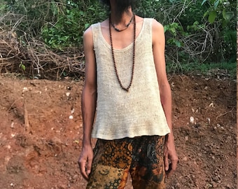 Abbigliamento biologico, gilet estivi in canapa, gilet lavorati a maglia, gilet lavorati a maglia boho, abbigliamento ecologico