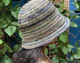 Hemp Hat, Organic Hemp Hat, Crochet Hemp Hat, Handmade Crochet Hat, Unisex Hat, Beach Hat, Natural Hat,Natural Dye Hemp Hat, Hemp Sun Hat,