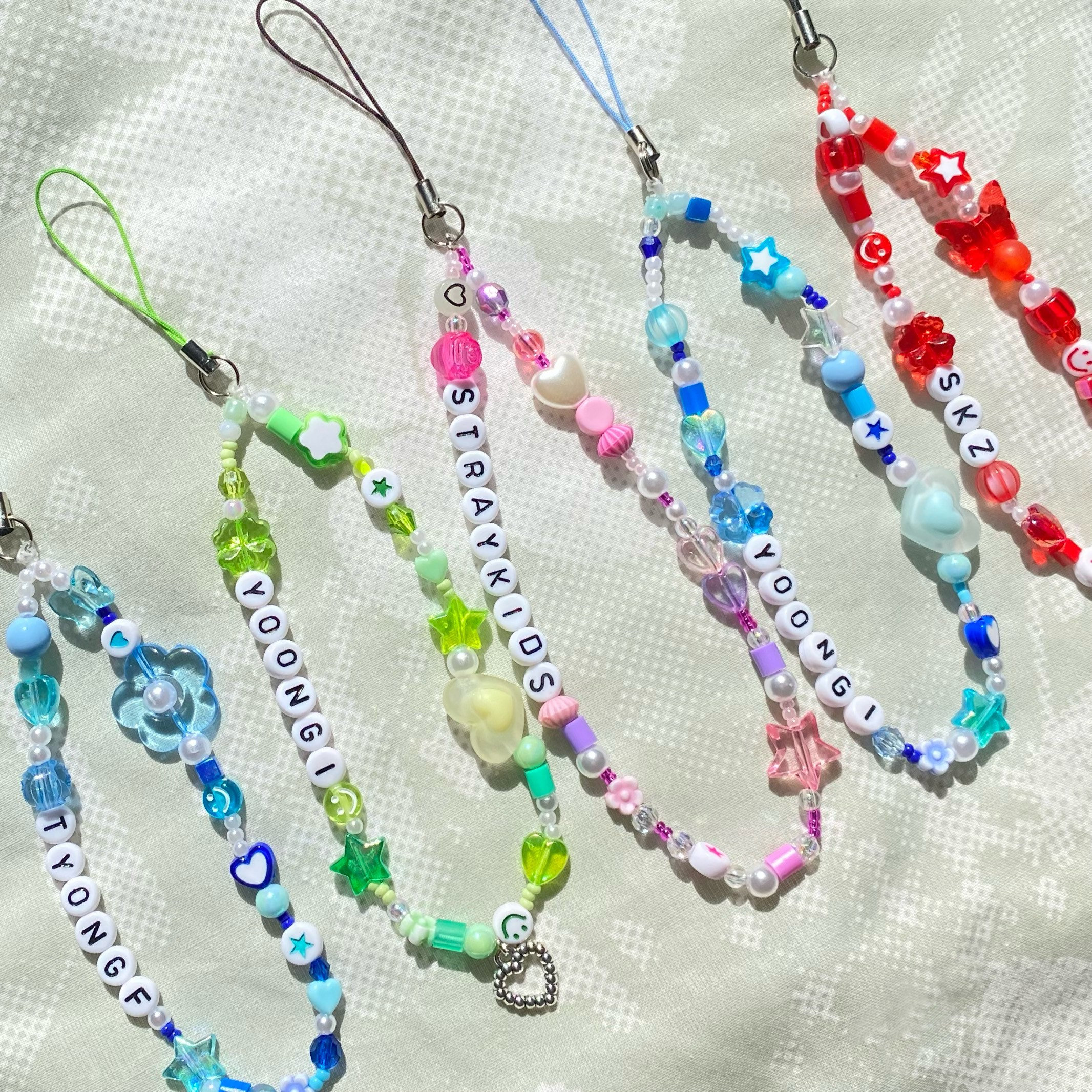 Custom Kpop Beaded Phone Charm / Lightstick Strap / Keychain / Etsy