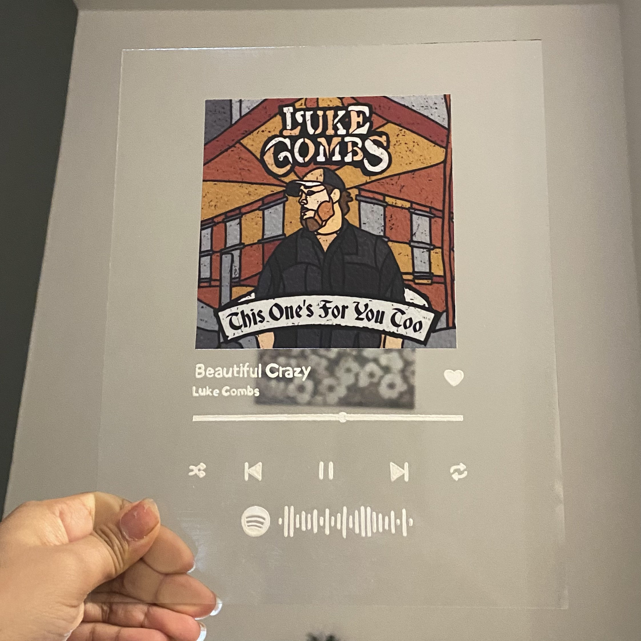 Spotify Glass Album Cover Wall Art Etsy UK