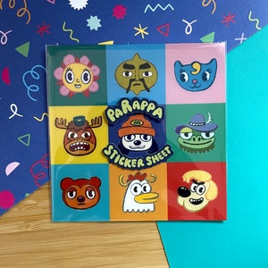 Parappa & Freunde | Matte Die Cut Sticker Sheet