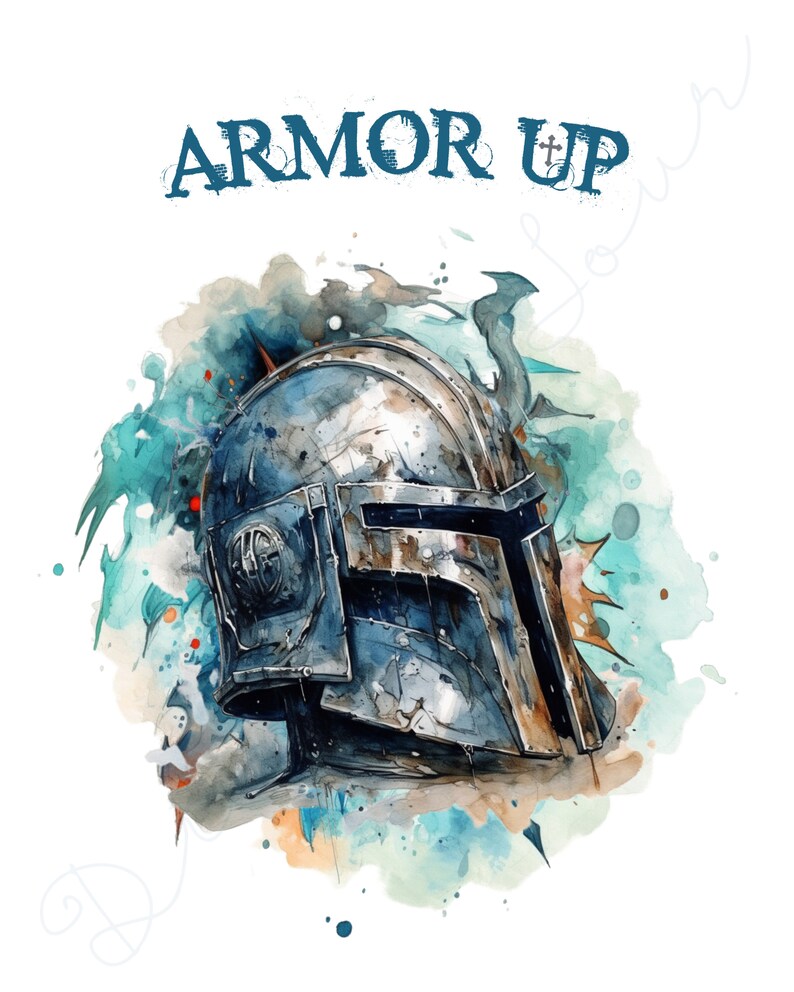 Armor of God Printable Armor Printable Helmet of Salvation Etsy