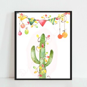 Christmas printable/Tropical Christmas printable/Christmas sign/Cactus sign/Christmas Cactus print/Christmas cactus sign/Festive cactus