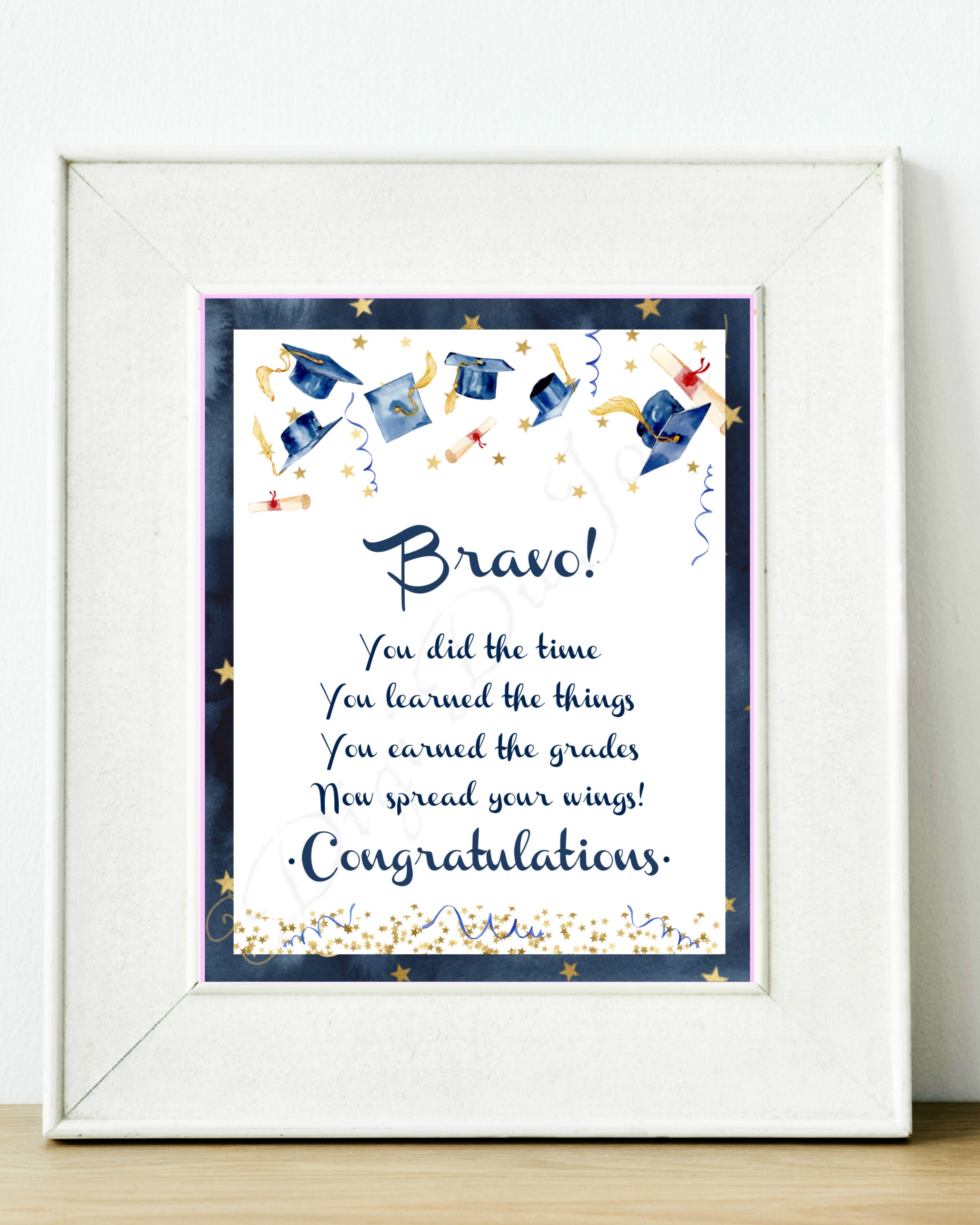 Graduation Wall Art Class of 2022 Printable Graduation Etsy
