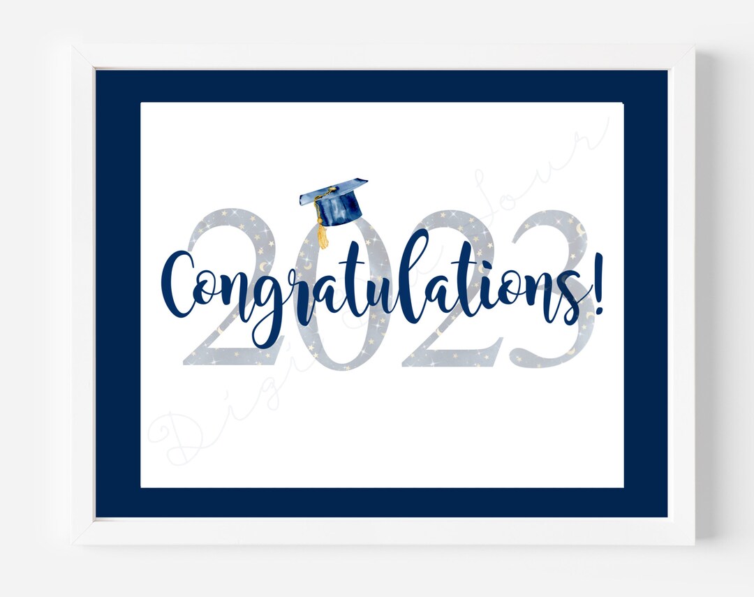 Graduation Wall Art Graduation Cap Printable Graduation Etsy