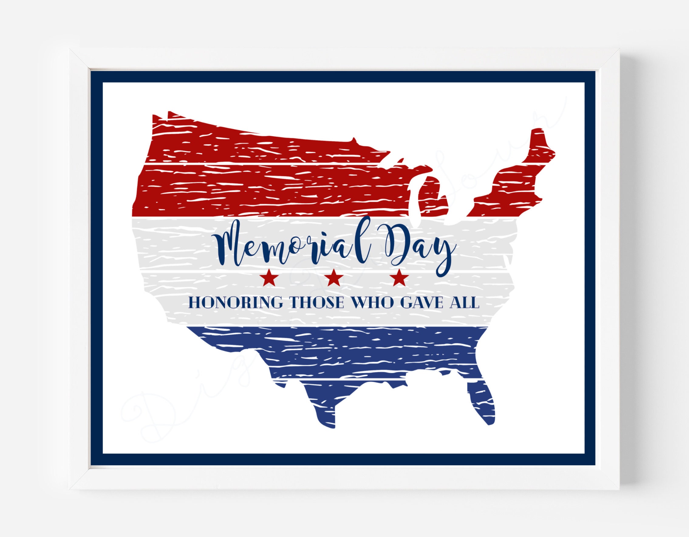 Memorial Day Sign Memorial Day Printable Military Printable - Etsy