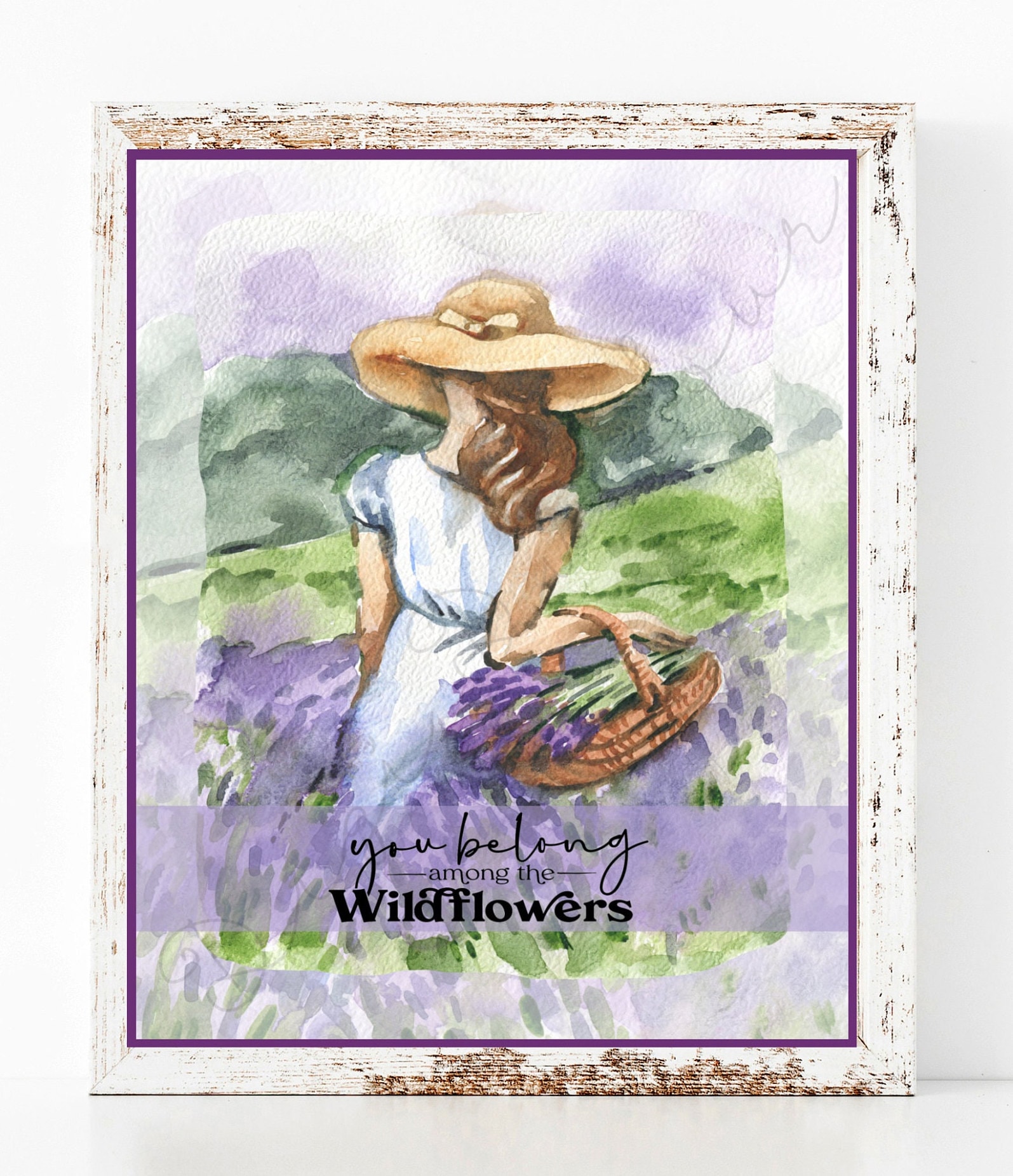 Wildflower Printable Lavendar Printable Lavendar Field - Etsy