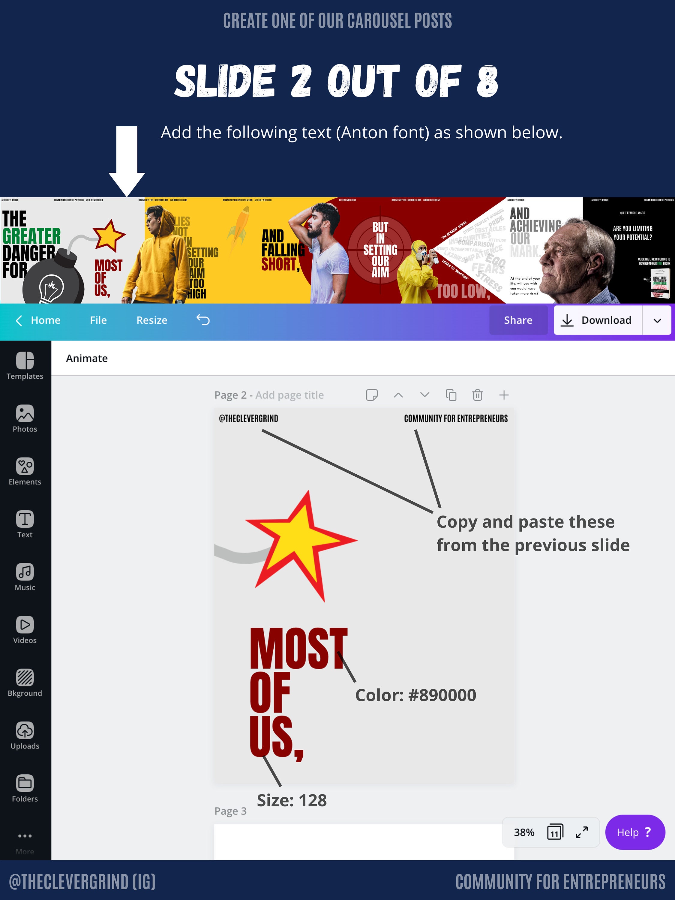 How to Make Beautiful Carousel Posts From Scratch (100-page Ebook) - Etsy