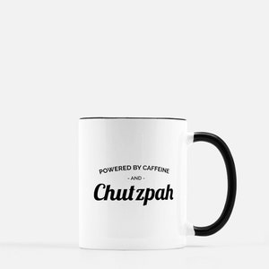Powered by Caffeine and Chutzpah Funny Jewish Coffee Mug Gift image 4