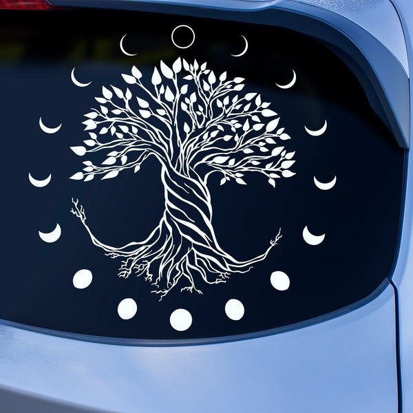 Tree Of Life Sticker  | Pagan Stickers For Cars | Moon Phases | Astrology | Full Moon | Witchy Gifts | Celestial Moon | Car Vinyl decals