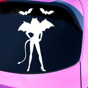 Devil Horns and Wings. Hell Costume. Car Graphic by