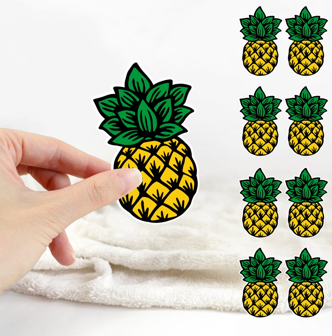 Pineapple Stickers Fruit Stickers for Laptop Tropical Fruit Upside Down