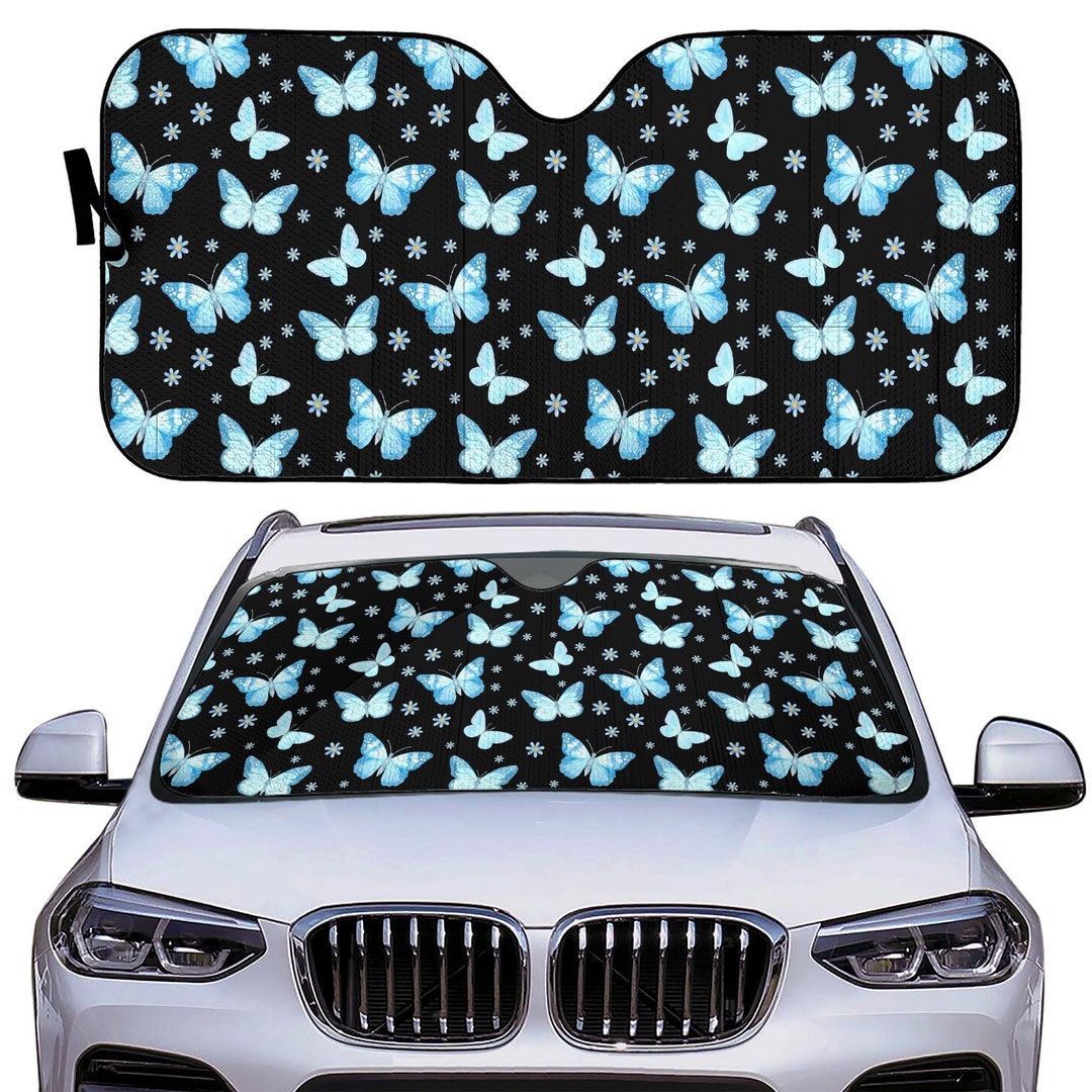 Butterfly Car Sunscreen Vehicle Sunshade Pastel Butterflies Etsy Norway