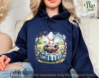 Easter Bunny Coquette PNG: Kids Sublimation Design (Digital Download)