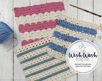 Wish Wash Dishcloths Crochet Pattern