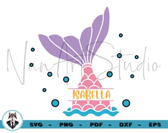 Download Mermaid Name Svg Etsy