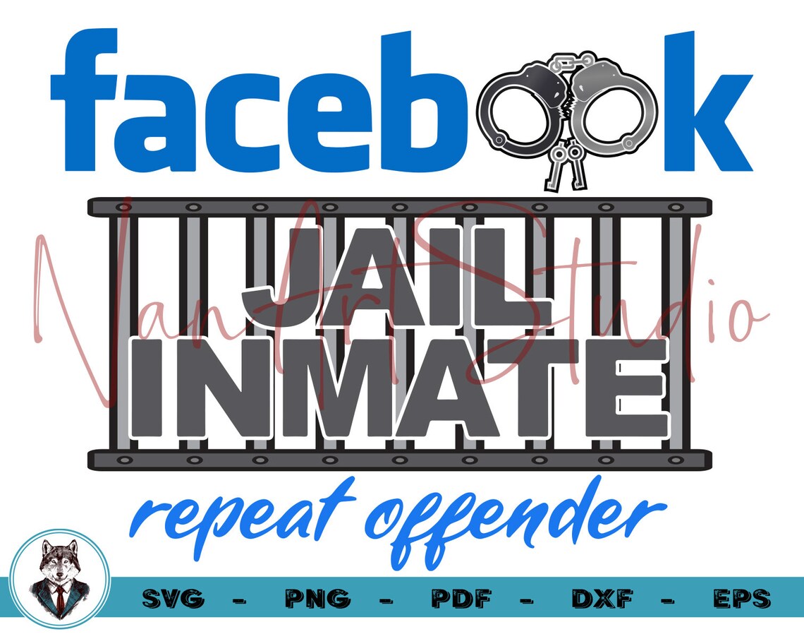 Facebook Jail Svg Fb Jail Svg Repeat Offender Svg Handcuffs - Etsy