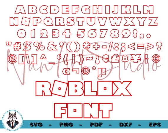 roblox font svg letters and numbers roblox cutting video etsy canada
