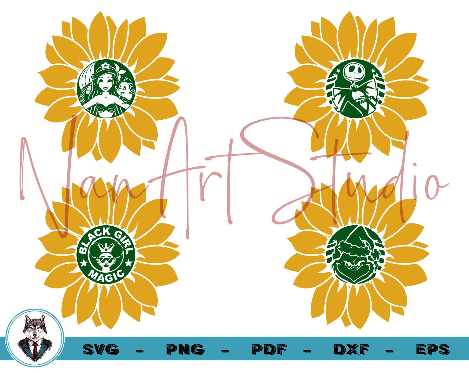 Disney Sunflower Svg Flower Svg Grunge Sunflower Disney | Etsy