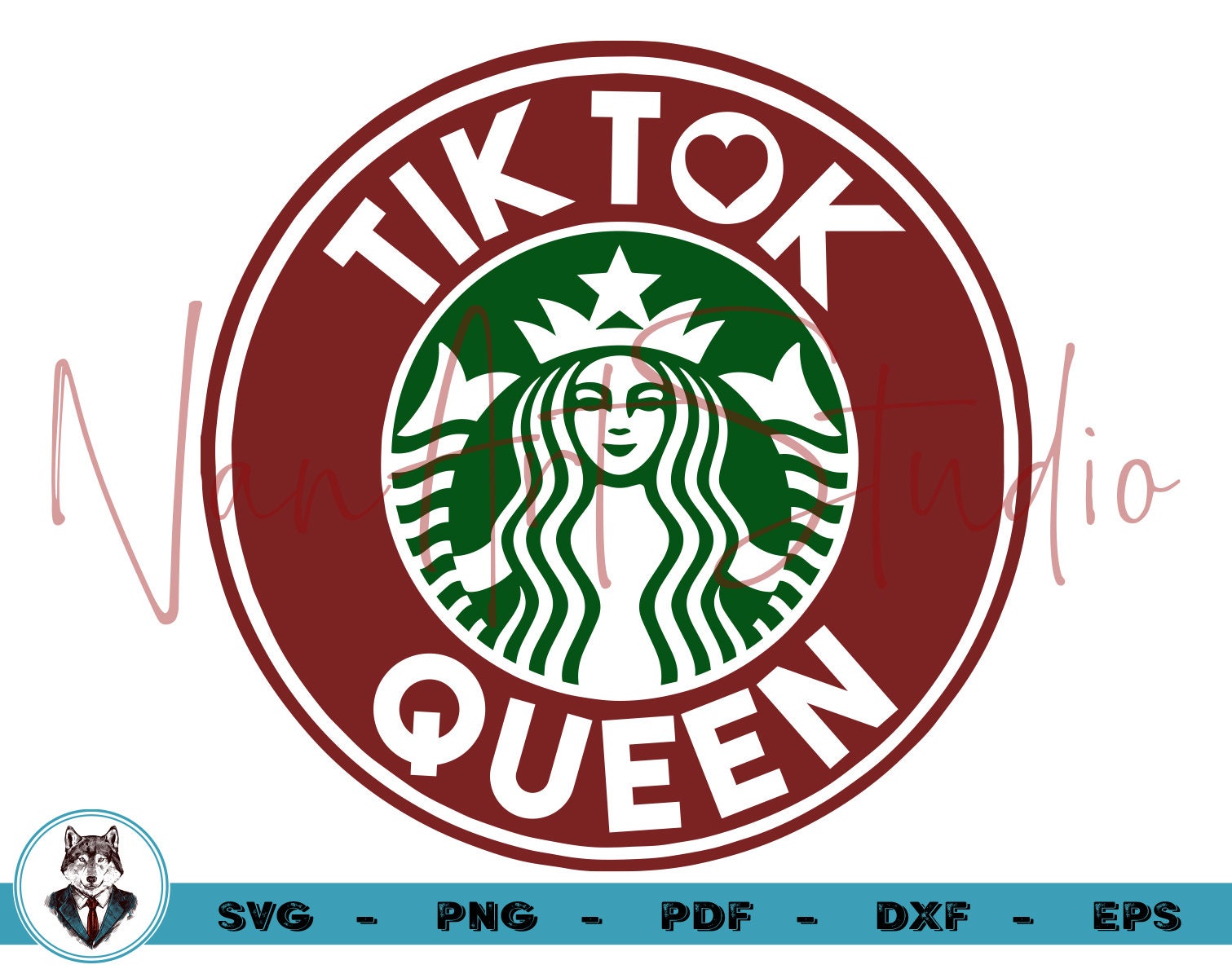 Tik Tok Queen Starbucks Svg Tik Tok Svg 