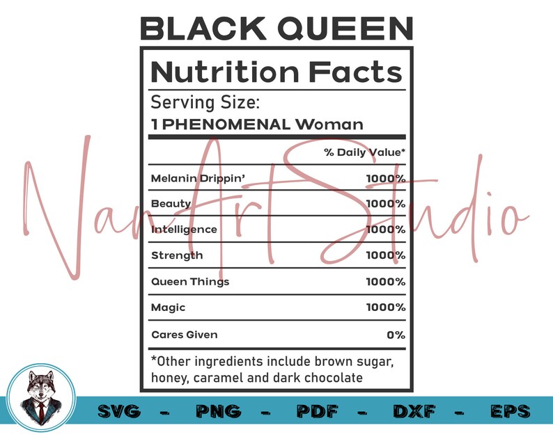 Download Black Girl Nutrition Facts Svg Eps Dxf Black Woman Svg Black Queen Svg Svg For Cricut Silhouette Melanin Svg Black Girl Magic T Shirt Clip Art Art Collectibles Keyforrest Lt