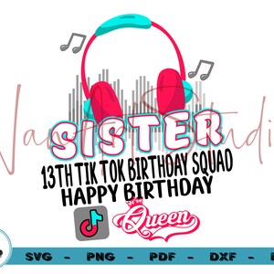 Download Party T Shirt Happy Birthday Svg Dxf Party Supply Svg Musical Birthday Girl Iron On Svg Tik Tok Princess Silhouette Clipart Cut File Clip Art Art Collectibles