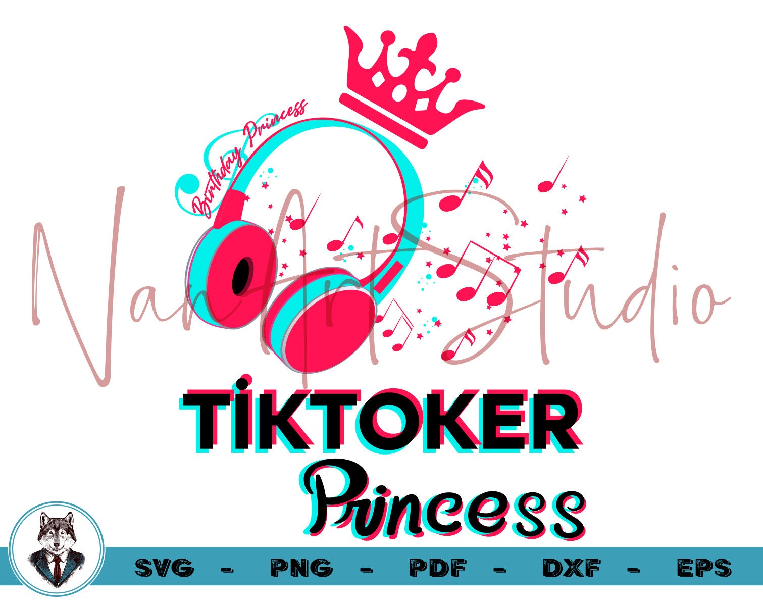 TikToker Princess Svg Birthday Squad Svg TikTok Silhouette | Etsy