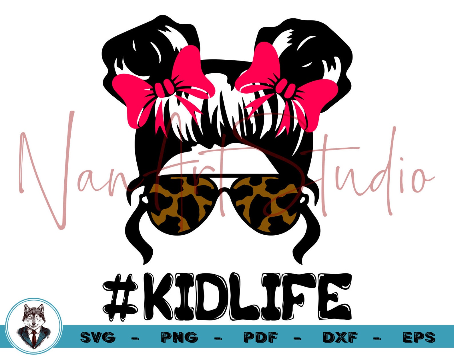 Kid Life Svg Aviator Glasses Svg Pink Leopard Svg Messy | Etsy