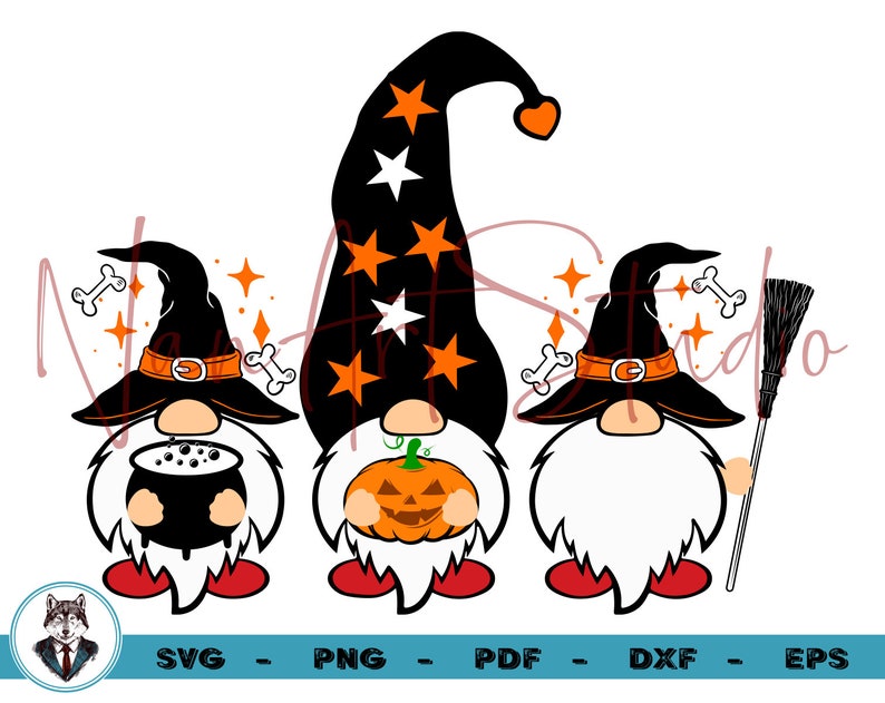 Download Halloween Gnomes Svg Witch Gnome Svg Pumpkin Gnome Wizard Etsy