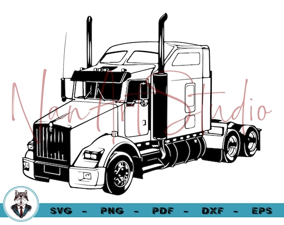 Perfect for Your Project Semi Truck Svg Easy to use Vector Graphics Dfx Png Eps included!