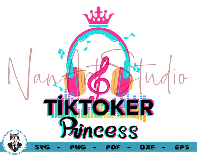 Download Art Collectibles Clip Art Tiktok Svg Tiktok Silhouette Birthday Tiktok Clipart Tiktoker Princess Svg T Shirt Tiktok Cut File Tiktok Dxf Birthday Squad Svg