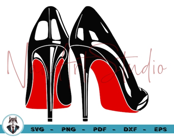 red bottom heels drawing