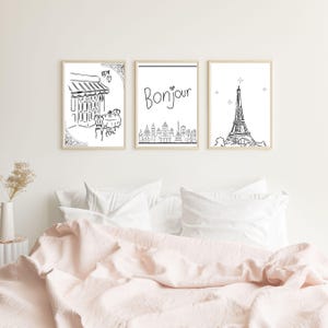 Set of 5 Paris Café Wall Art, Paris Wall Art, Minimalist Coffee Decor, Paris Coffee Wall Print, Coffee Shop Line Art Print, Digital Download