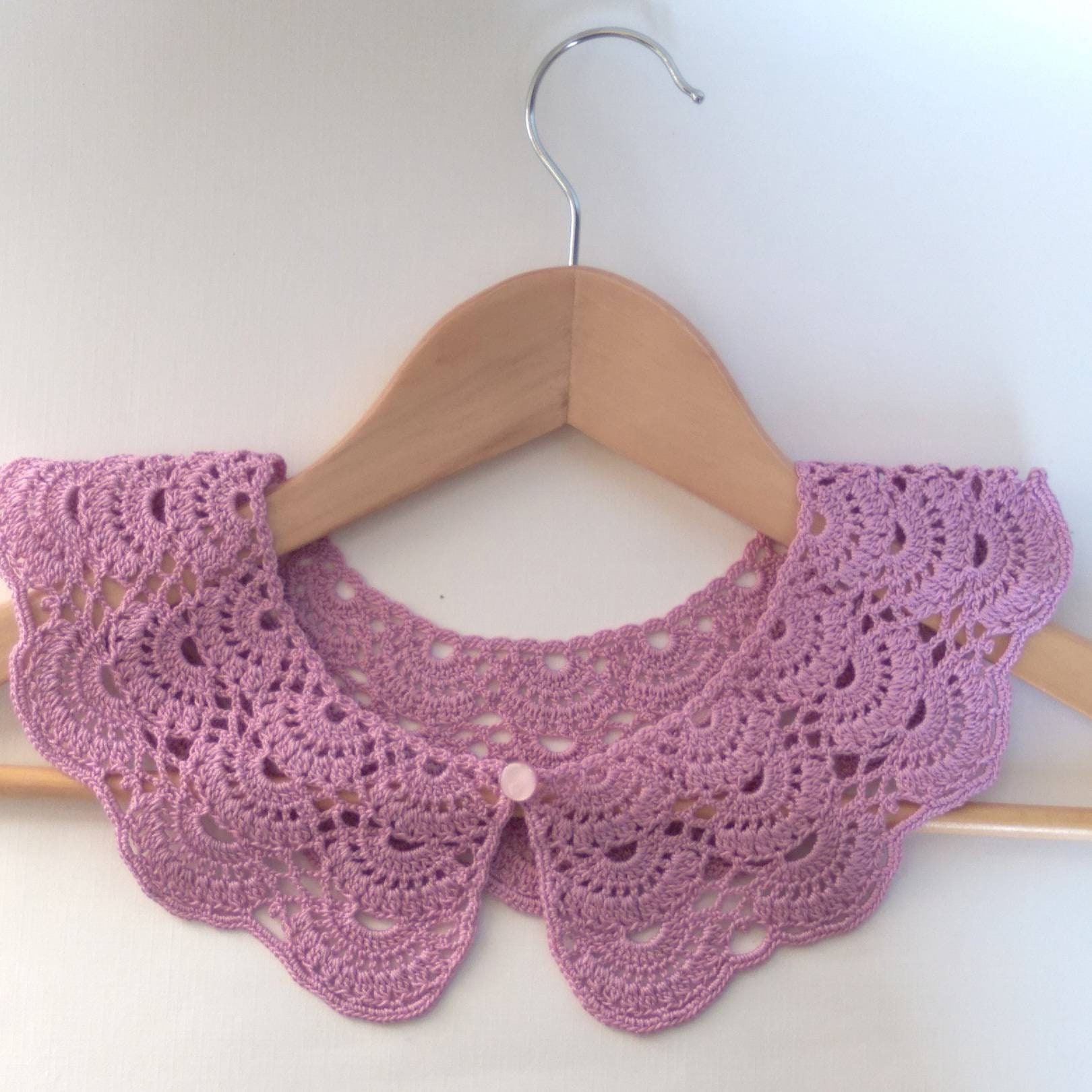 Lilac collar lace collar knitted collar false collar baby Etsy