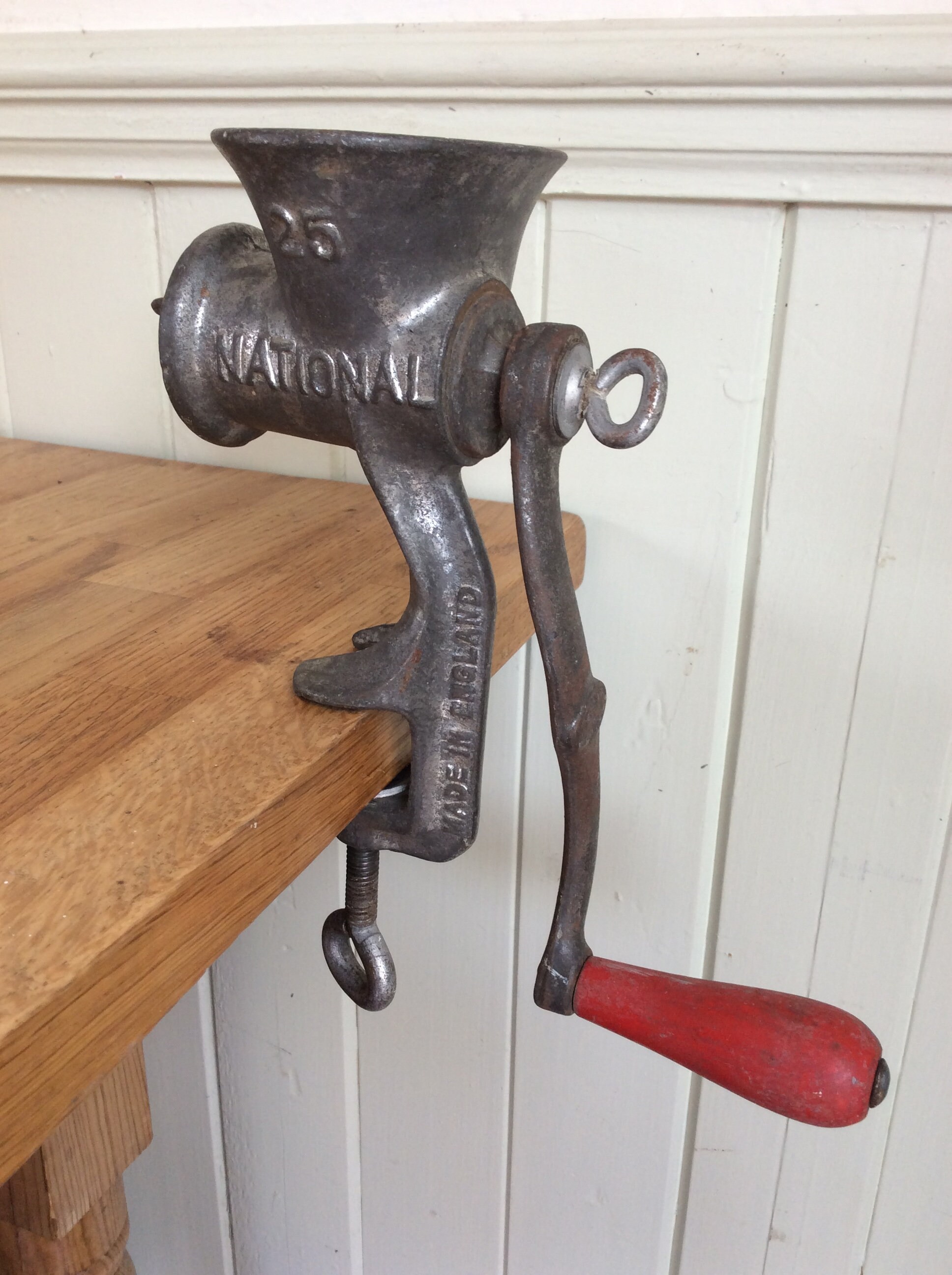 Vintage Meat Mincers With Table Clamp Etsy