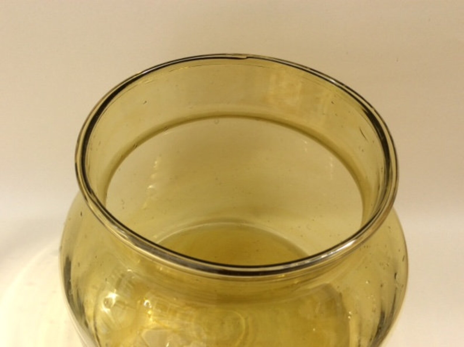 Large Vintage Yellow Glass Jar Etsy UK