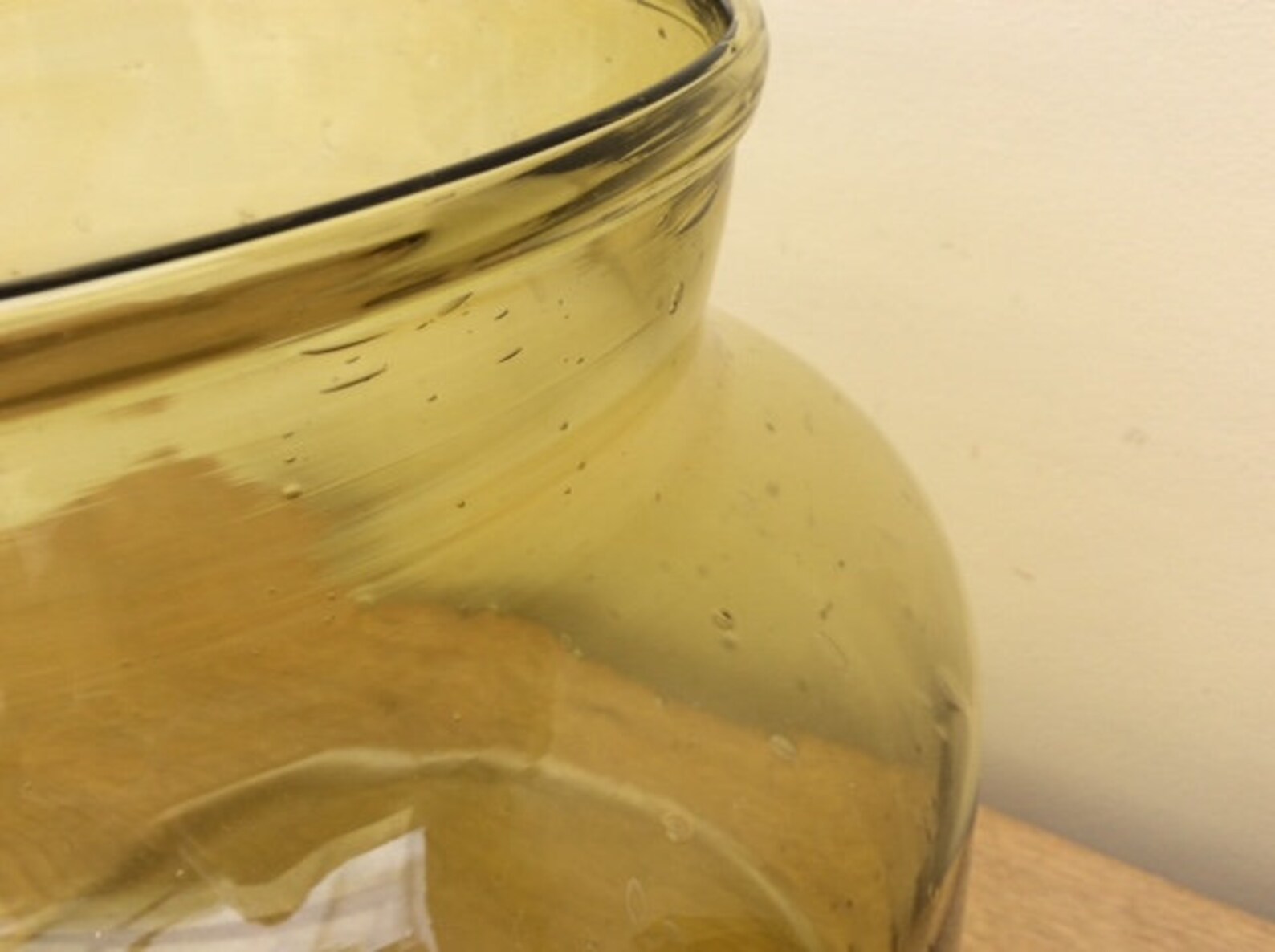 Large Vintage Yellow Glass Jar Etsy UK