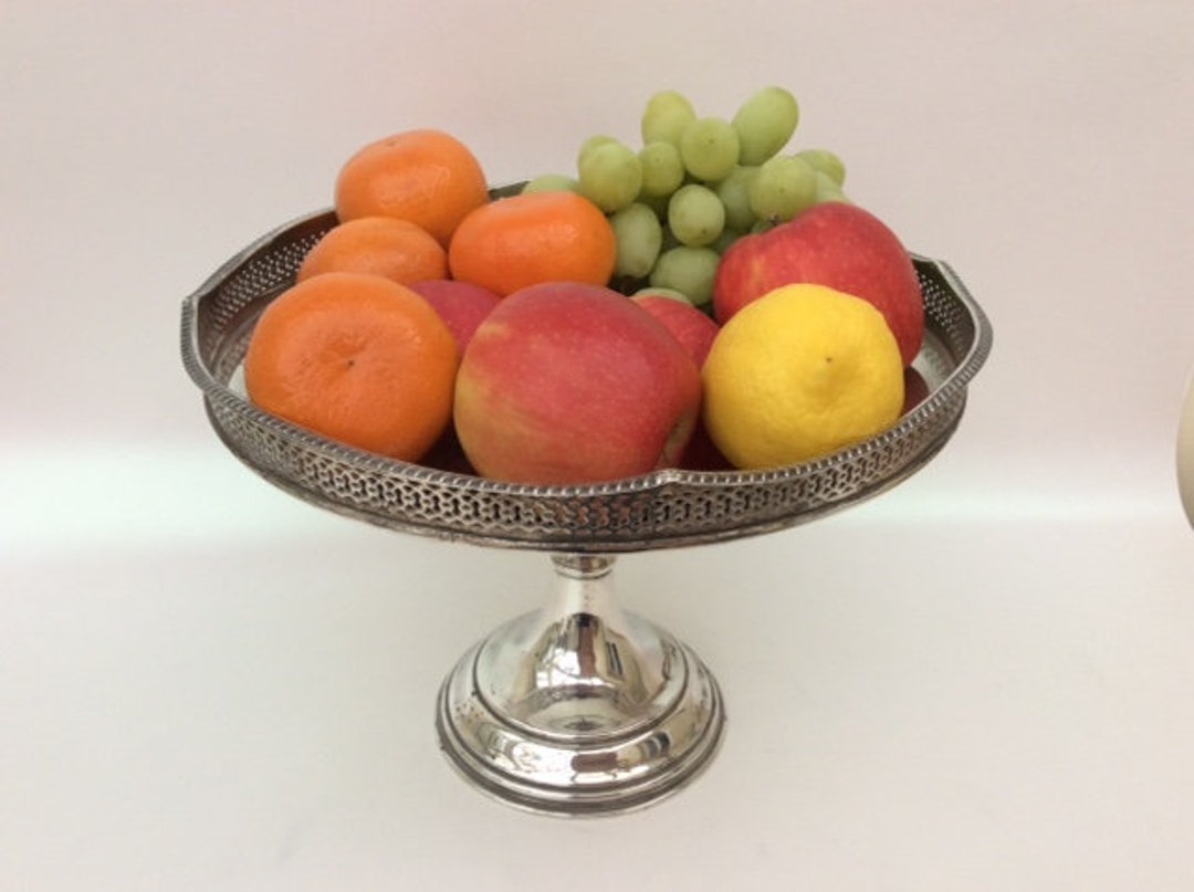 Silver on Copper Fruit Stand Table Centre Piece Etsy